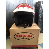 MAGNUM 5 BUTTON (M9) WHITE CAP MOTORCYCLE HELMET