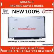 Lcd Led Laptop 14 Inch Slim 30 Pin Ear Top Bottom HD 1366*768