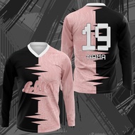 Black Pink Elit Baju Perempuan Korean Style Lengan Panjang Murah Perempuan Lelaki T Shirt Custom Name Dragon Light Japanese Jersey Viral Unisex Long Sleeve T Shirt for Women