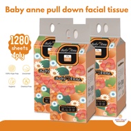 Little Angel Babyanne Hanging Facial Tissue Paper 4 Ply Soft & Smooth Toilet paper 1280 Sheets
