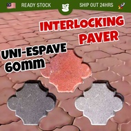 [1 PC] 60MM Interlocking Paver Brick / Uni-espave Paver / Desert Lily Paver Batu flora Bunga Jalan s