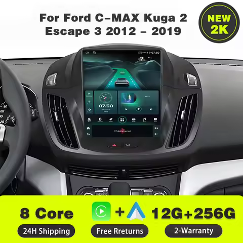 9.7 inch Android 14 For Ford C-MAX Kuga 2 Escape 3 2012--2019 Wireless Carplay Car Radio Stereo Mult