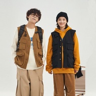 【雙 11 限定】日系多口袋工裝夾克情侶外套馬甲男女上衣