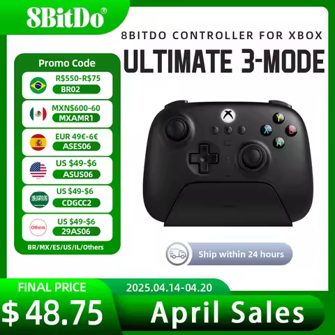 8BitDo Ultimate 3-mode Bluetooth Controller Gamepad with Hall Effect Joysticks for Xbox Series X,Ser