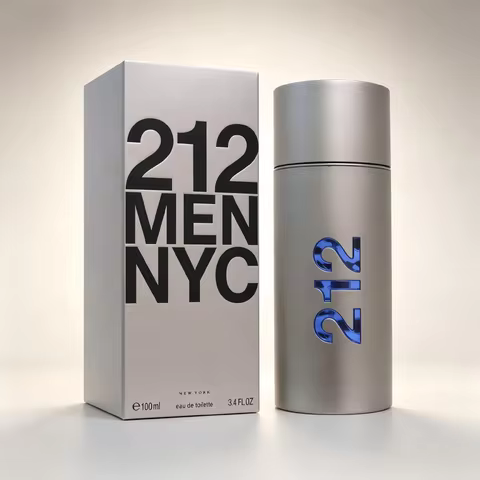 212 NYC Men Perfume 100ml 3.4oz Eau de Toilette, Men's Gift Fragrance with Refreshing Green & Light 