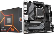 INLAND Micro Center AMD Ryzen 5 7600X 6-Core 12-Thread Unlocked Desktop Processor Bundle with GIGABY