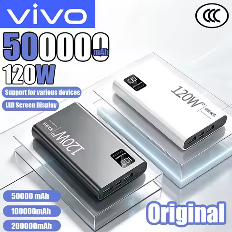 For Xiaomi Original 500000mAh Powerbank External Spare Battery Portable Charger For iPhone Samsung S