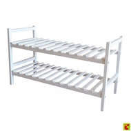2-Layer Shoe Rack White 28 x 70 x 40 Cm. Model TB01025