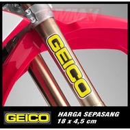 USD Geico Honda White Ink Shock Sticker