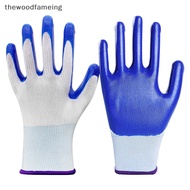 hewoodfameing 1pairs Winter Warm Tire Rubber Wear-resistant Anti-slip Labor Protection Gloves Nitrile Gloves Construction Gardening Gloves EN