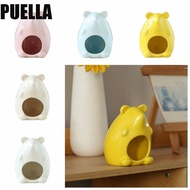 PUELLA Hamster Cave, Cute Creative Ceramic Hamster House, Multipurpose Portable Keep Cooling Animal Shaped Hamster Hideout Rat Hamster Toys