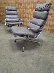 Herman Miller Eames EA222 Soft Pad armchair Vintage Leather Lounge Chair MCM mid century modern