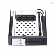 2.5 inch Internal Dual Slot Tool-free Hard Disk Rack Support Two 2.5 inch SATA HDD/SSD Safety Lock D