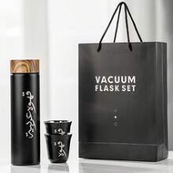 3 PiecesCoffee Gift Set, Includes 1 X 400ml Stainless Steel Water Bottle And 2 X 80ml Cups, Thermal 