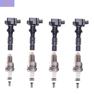 premium-Ignition Coil 22448-3HD0C & Platinum Spark Plug 22448-1KC0A Kit - Direct Fit Replacement for