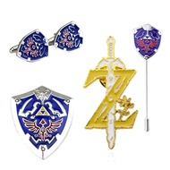 Zeldas hylian SHIELD Pins Pins Majora's หน้ากากทางจิตวิญญาณหิน Master ดาบเข็มกลัดปกกางเกงยีนส์ tas Baju เครื่องประดับ