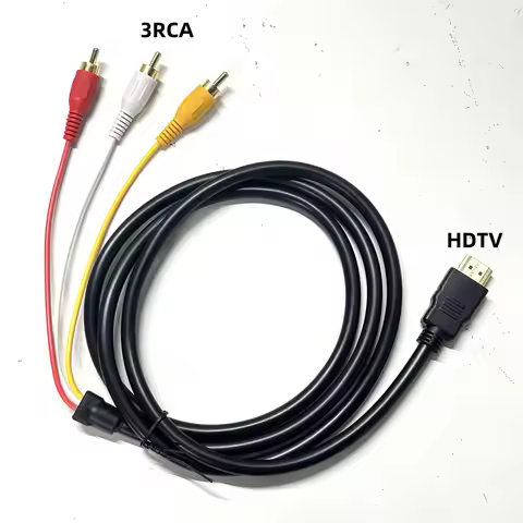 HDMI-Compatible Av Male To 3 RCA Conversion Cable TV Set-Box DV DVD Audio Video Cable to 3rca Digita