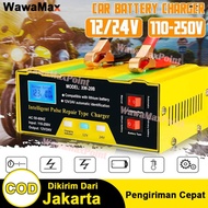 Charger Aki 12V/24V 6-105AH MF-2B Smart Battery Charger Mobil Mobil VRtec / Cas aki Motor Dan Mobil