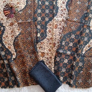 kain batik cap tulis khas trusmi cirebon bahan viscose semi sutra motif pulauan sogan