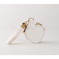 Chow Sang Sang 周生生 White Heart-Shaped Jewellery Pouch Keychain(DO NOT BUY)