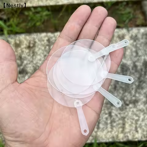 50Pcs 5cm Mini Transparent Blank Fan Child Kids DIY Art Fan Wedding Birthday Party Favors Girlfriend