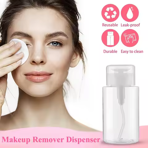 Push Down Pump Dispenser Empty Push Top Press Bottles For Nail Polish Makeup Remover Micellar Water 