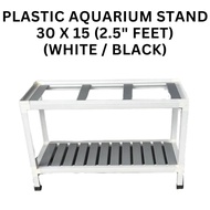 PLASTIC AQUARIUM STAND - 30 X 15 (Suitable for 2.5 Feet Aquarium) (White / Black) - Fish Tank Aquari