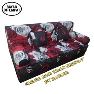 Sarung sofa bed Tebal 20cm Ukuran 180x200 dan 160x200 / Cover Resleting kasur busa sofabed busa inoa