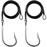 Fishing Shark Rigs Surf Fishing Stainless Steel Cable Leader Wire with Tuna Shark Hooks Saltwater Fi