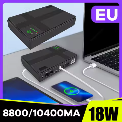 8800/10400mAh DC UPS Battery Backup 85‑265V Uninterruptible Power Supply 18W USB 5V 2A DC 5V 9V 12V 