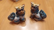 一對石垣石獅子 手絢