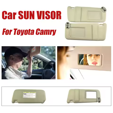 Car Sun Visor Shade with Mirror Light Fit For 2007-2011 For Toyota Camry Hybrid