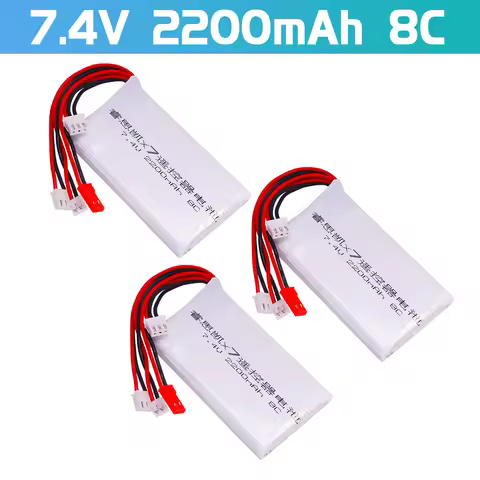 Upgraded 7.4V 2200mah Lipo Battery For Radiolink RC3S RC4GS RC6GS Transmitter Model Aircraft Remote 
