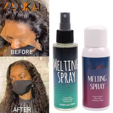 120Ml Lace Melting Spray Seamless Finish Glue Spray Wig Melting Spray & Hair Adhesive For Lace Wigs