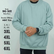 Jaket Lelaki Plain T-Shirt, Dark Mint, Jumbo BIG Size S M L XL XXL 3XL 4XL 5XL 6XL Fleece