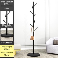 Metal Coat Rack Stand 170CM Hanging Clothes Rack Hat Standing Hanger with Hooks Baju Besi Rak Topi