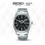 Jam Tangan Pria Seiko 5 Sports Field Military Style Black Stainless SRPG27K1 Automatic Original