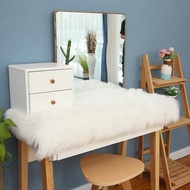 Bedroom Carpet White Wool Decorative Blanket Long Wool Carpet Wool Mat Dressing Table Blanket Wind M