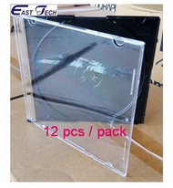 12 PCS CD  VCD  DVD jewel case casing slim case CD CASE