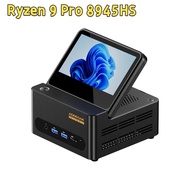 Aoostar  Gamer Mini PC G-FLIP Ryzen 9 Pro 8945HS 5" Flip Screen USB4 OCuLink WiFi7 2x2.5G LAN USB3.2