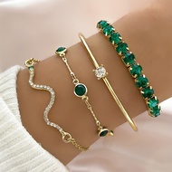4Pcs Advanced Snake Bracelet for Woman Fashion Elastic Wristband Couple Gift Jewelry