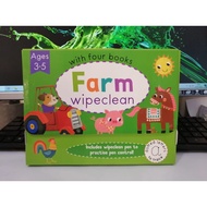Wipe Clean Books Learning Box Farm bbw Books children's Books