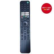 The RMF-TX520U remote control is compatible with Bravia Sony TVs. It offers voice control and easy s