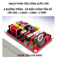 PHÂN TẦN CHO THÙNG LOA ARAY 6 ĐƯỜNG TIẾNG CÓ CHỈNH ÂM - 2 BASS 2 MID 2 TÉP - GIÁ 2 CÁI - MẠCH PHÂN TẦN 6 LOA