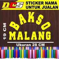 MALANG MEATBALL CUTTING STICKER WRITING STICKER WRITING STICKER FOR SALES NAME ON WHEEL CART