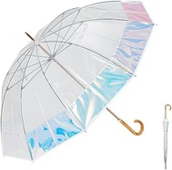Waterfront U160-0807OT2-B6 umbulatio Long Umbrella, 10K Clear Light, Luminous Aurora Borealis, 23.6 inches (60 cm), 10 Ribs with Beautiful Arc Fiberglass, Women's