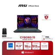 MSI NOTEBOOK Cyborg 15 A13VEK-874TH | 15.6" FHD | Intel Core i7-13620H | RTX 4050 GDDR6 |16GB (8x2) DDR5 | 512GB NVMe PCIe SSD | Windows 11 Home + Microsoft Office Home and Student 2021 (โน้ตบุ๊ก) [Preorder จัดส่งภายใน 7-15 วัน]