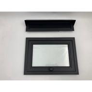 Peti Surat Black Powder Coated Aluminium Letter Box / Mail Box - Panel Set With Cover