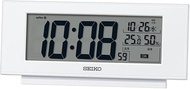 Seiko NAVI SQ794W Alarm Clock, Table Clock, Digital, Radio Waves, White Pearl, 3.0 x 6.9 x 1.5 inches (77 x 174 x 38 mm), Comfortable Environment