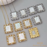 Portrait Shell Pendant Necklace DIY Jewelry Zircon Necklace